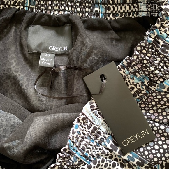 NWT Greylin Keeley Printed Smocked Mini Tie Skirt - Picture 7 of 8